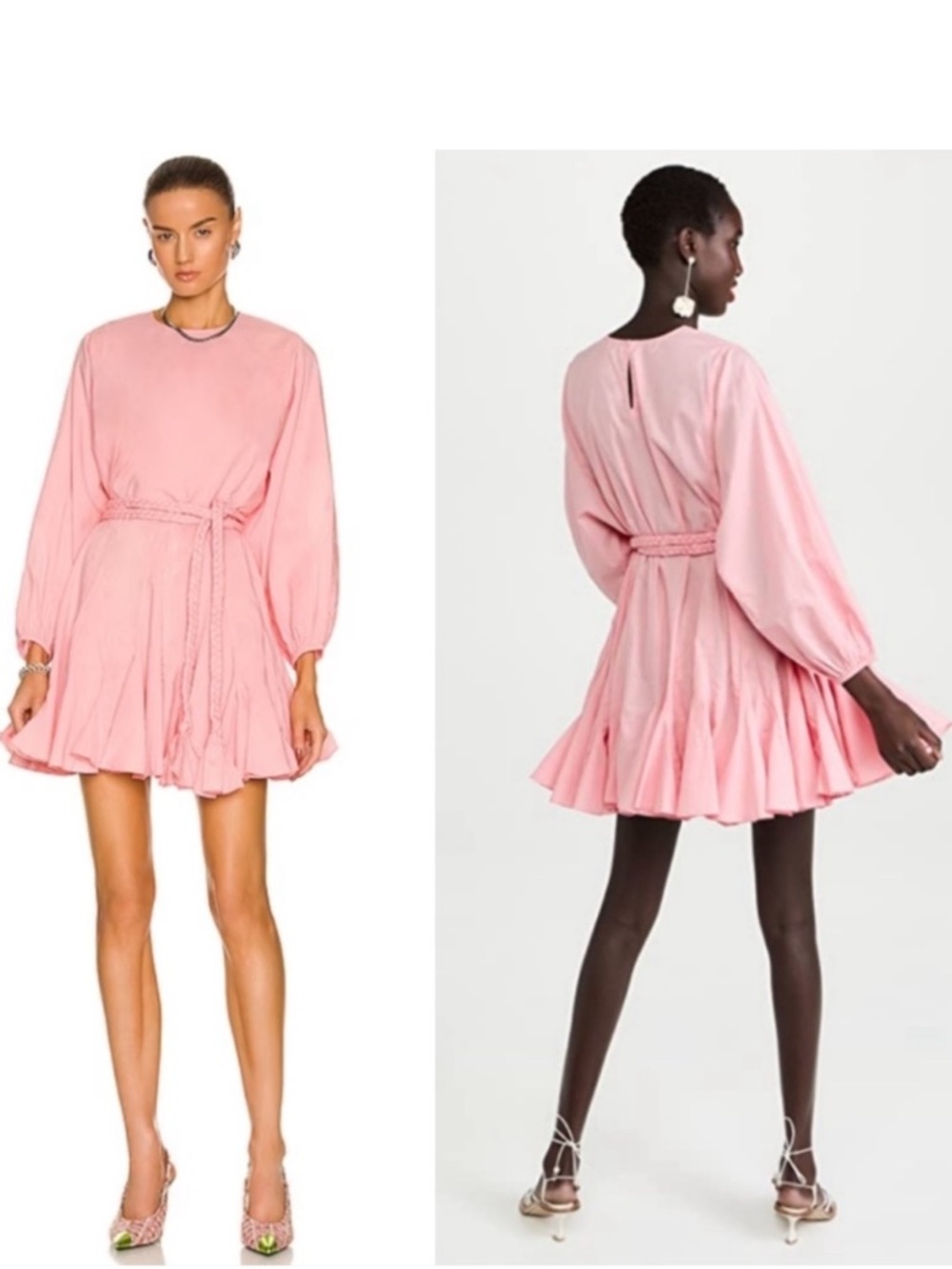 Rhode Dress Ella Mini Fit & Flare in Candy Pink